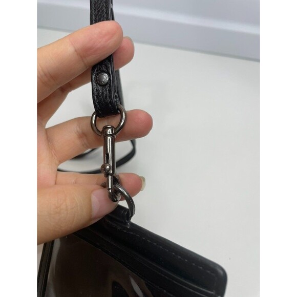 COACH East West Lanyard ID Case Badge Holder in Black Sport Calf Leather 63629 - Picture 5 of 8